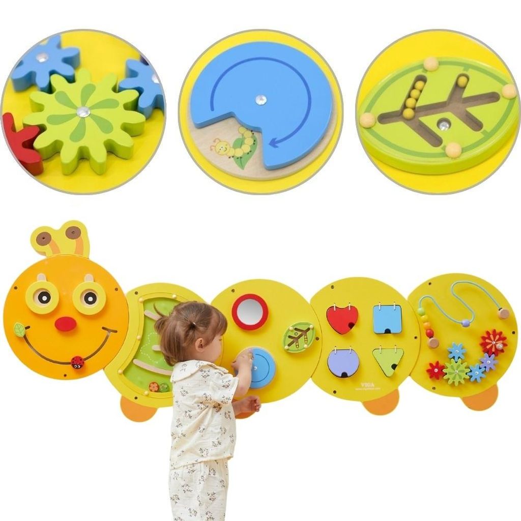 Viga Groot Houten Rups Activiteitenbord Productafbeelding 