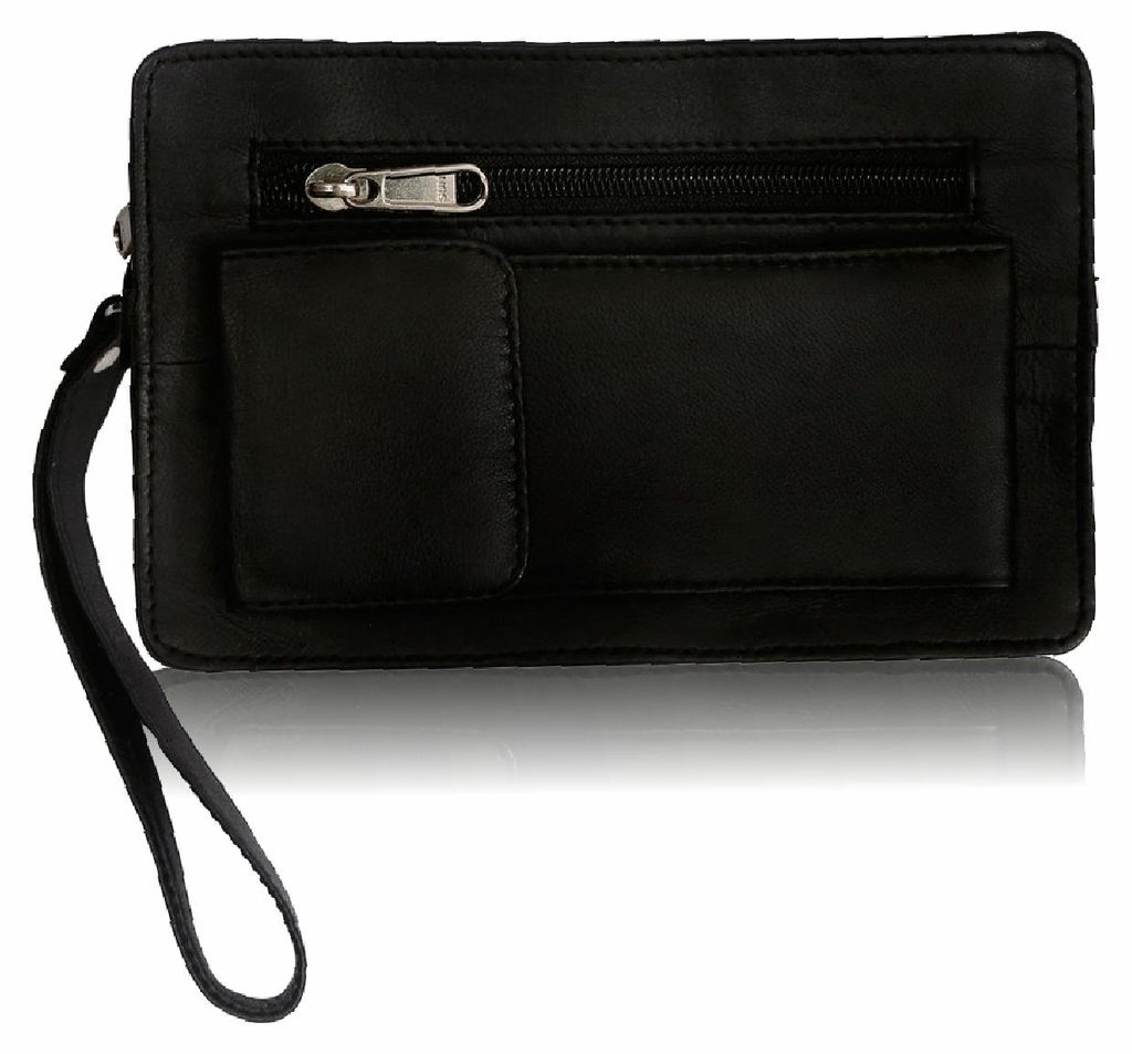 Leder Handgelenktasche Reise Handtasche kleine Produktbild 