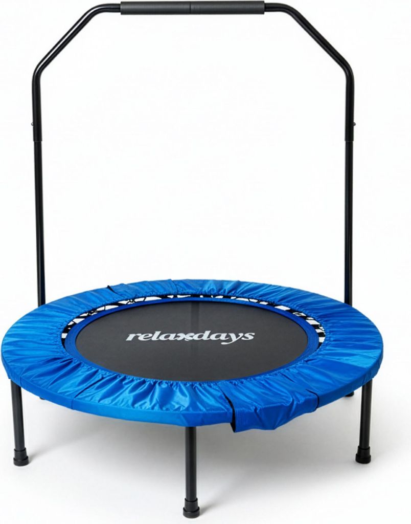 Trampolína Relaxdays s držadlom, Ø 102 cm, skladateľná Obrázok produktu 