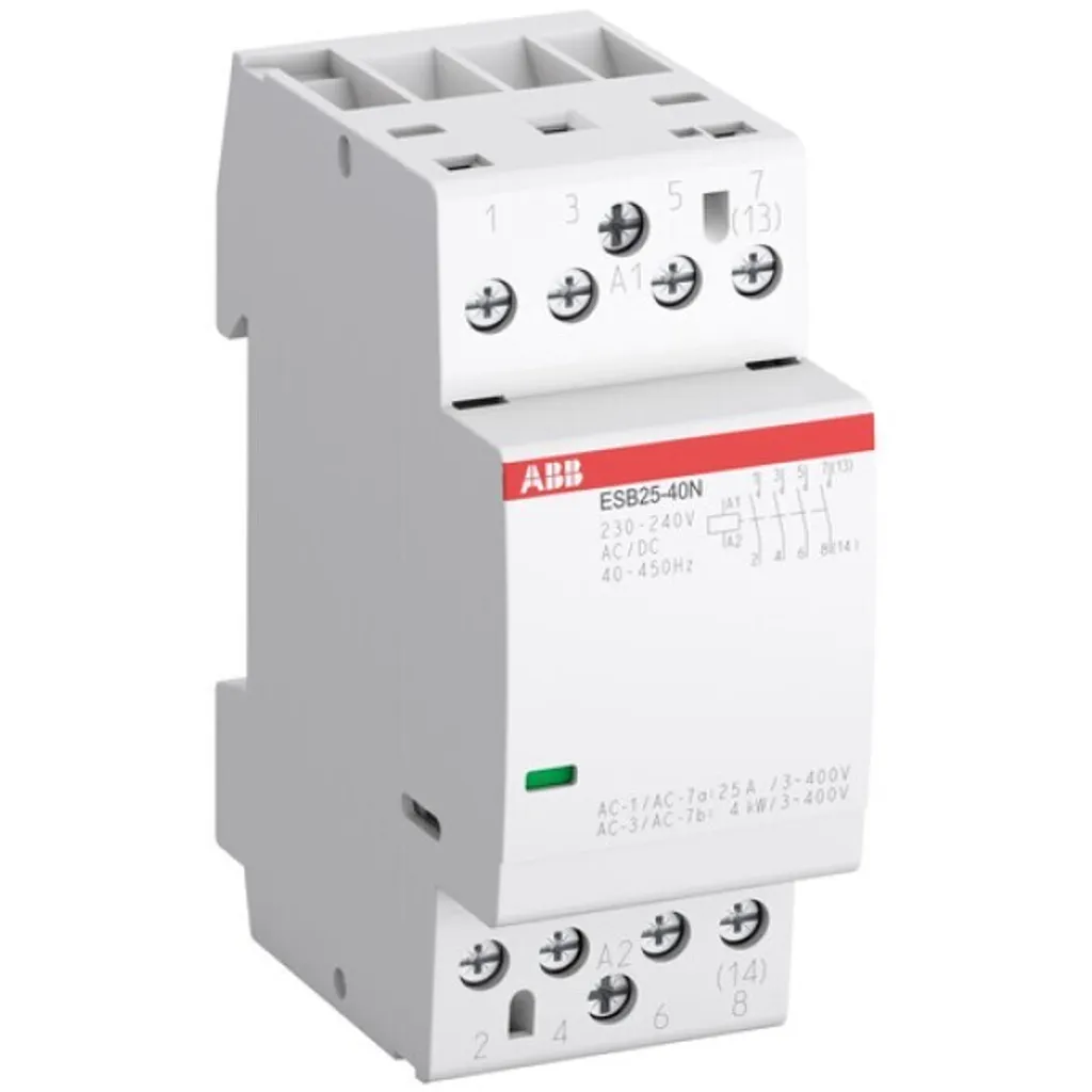 Contacteur ABB 4 NO 25A 24V AC/DC ESB25-40N-01 haute performance durable