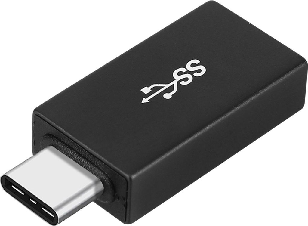 Ultrakompakter USB-A / USB-C Adapter - Schwarz