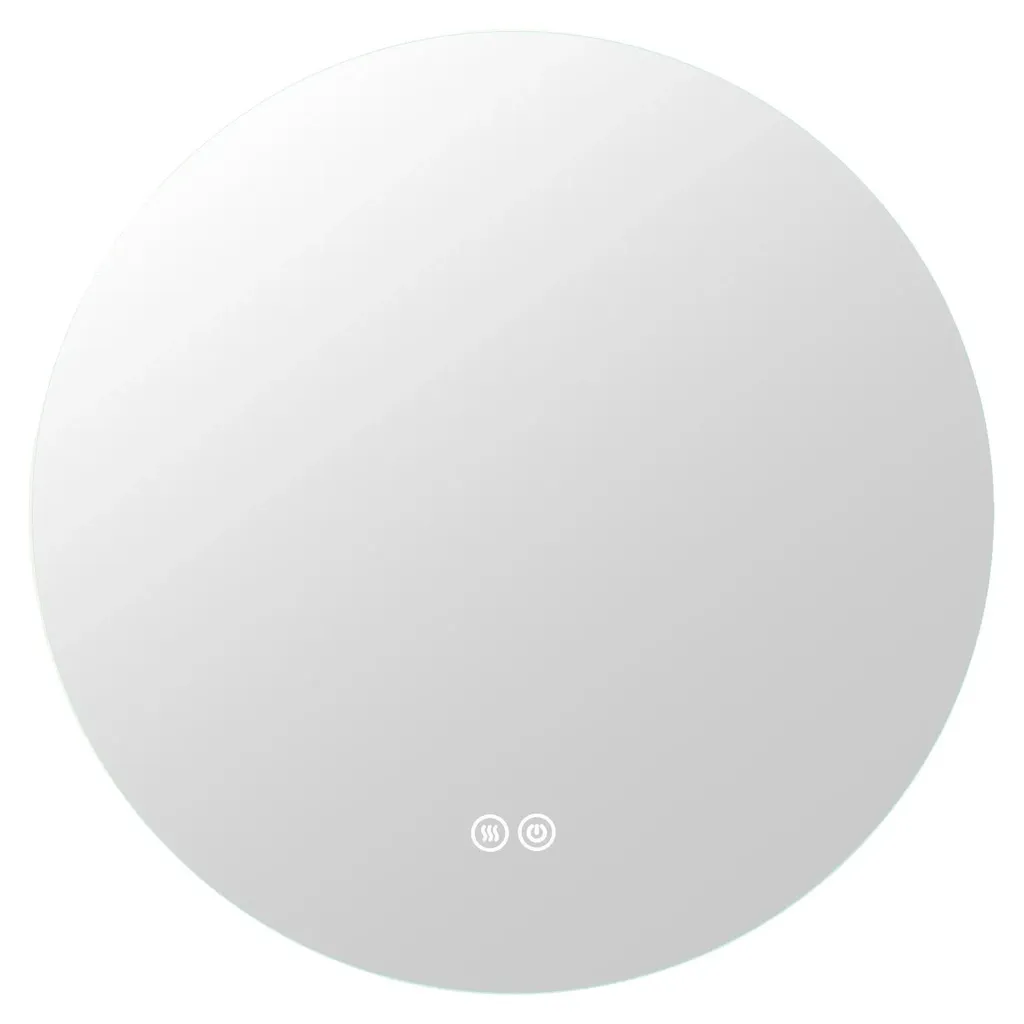 Miroir mural lumineux LED avec désembueur pour salle de bains moderne