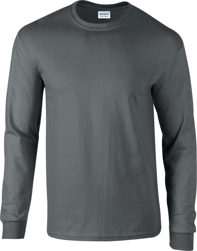Gildan - T-Shirt für Herren/Damen Uni Langärmlig FK2670 (4XL) (Holzkohle)