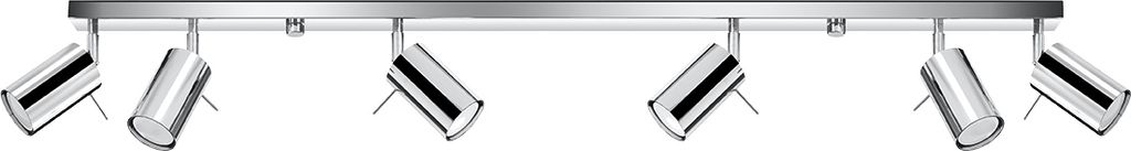 Deckenleuchte RING 6L chrom 6xGU10 10W Stahl 16x6x118cm Sollux Lighting