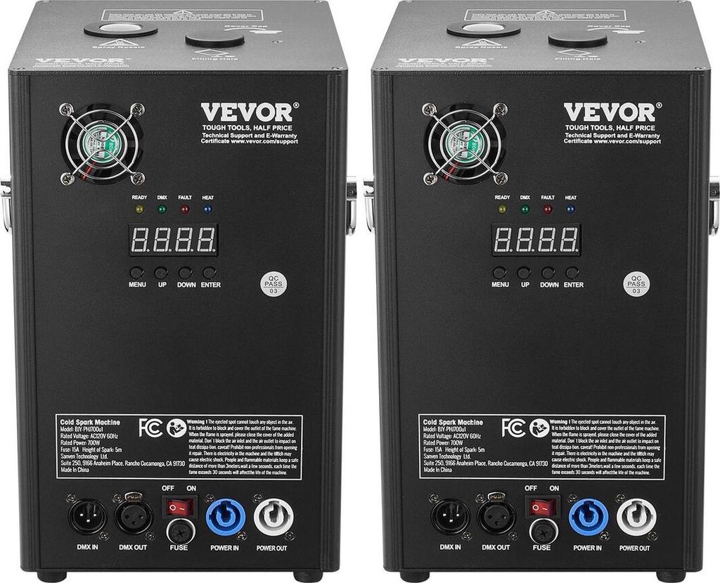 Cold Spark Feuerwerksmaschine x2 700 W 2–5 m Bühne DJ Hochzeit Veranstaltung Party