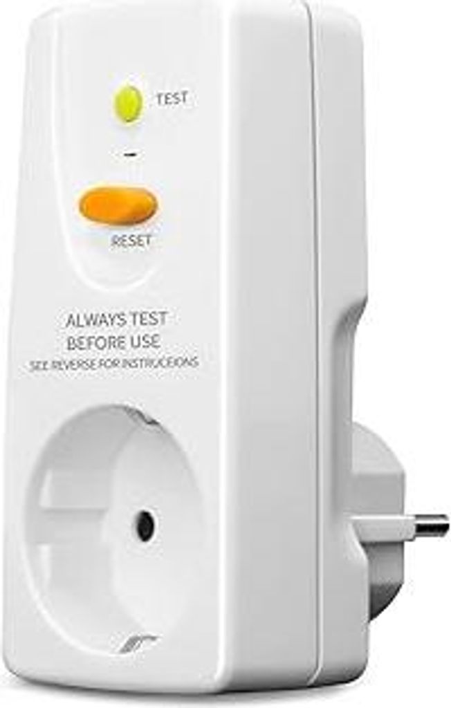 Fi Schutzschalter Steckdose,Personenschutzstecker Anti-Leckagen und Elektro-Schock, 10mA-Schutzkontakt 230 V,16A Schutzschalter Stecker, passend f...