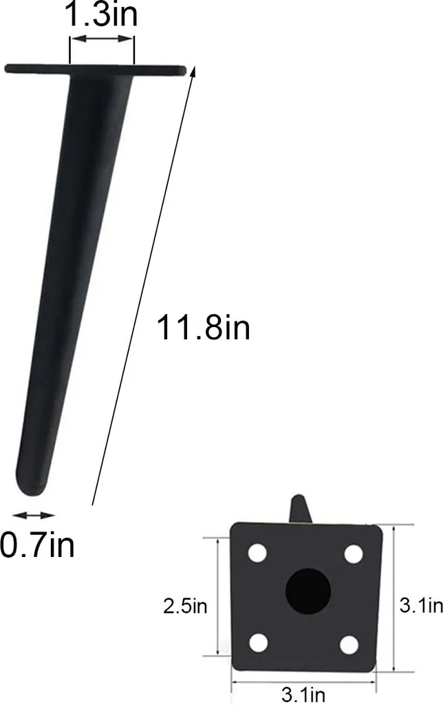 Support de Table TV avec Pieds Fixes pour Meuble de Salon et Canapé