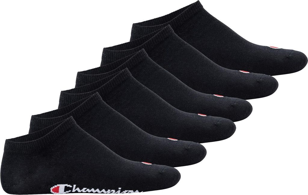 Champion Uni Sneaker Socken, 6er Pack - Sneaker Socken Basic, Logo Schwarz EU 43-46