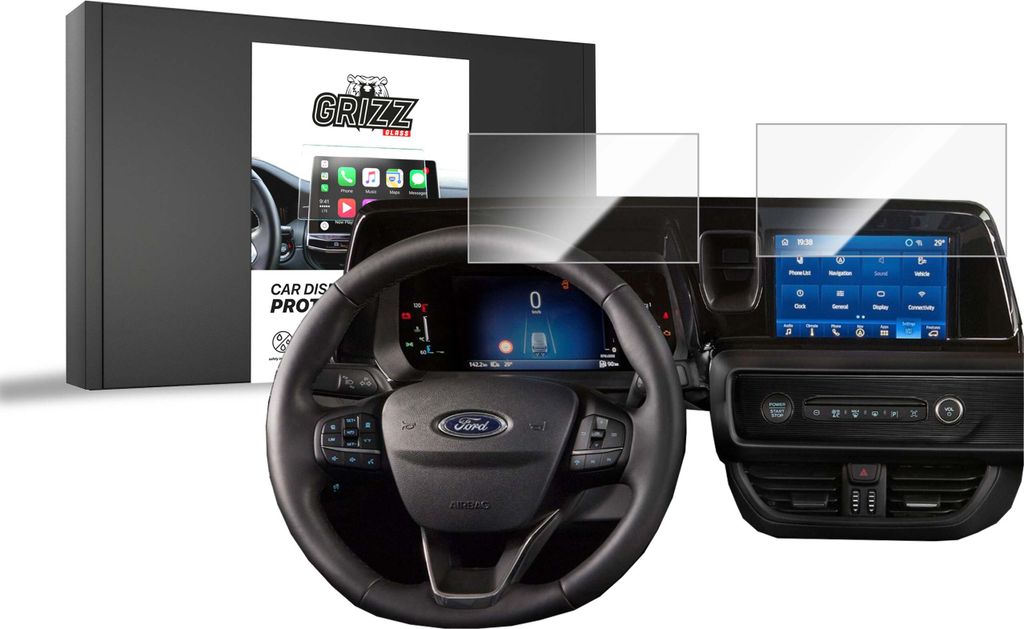 Keramische Autodisplayfolie 2in1 für Ford Courier 8" (2023-2025), Grizz Protector