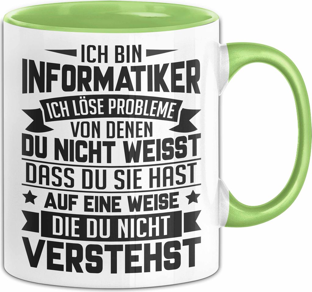 Informatiker Programmierer Pc Geschenke Ich Bin Informatiker Lustiger Nerd Programmierer Becher (Grün)