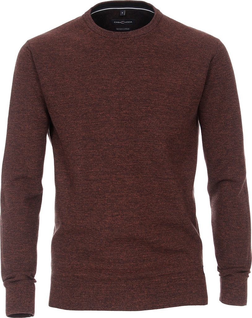 CasaModa XXL Pullover terracotta melange Struktur