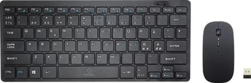 Pack clavier souris sans fil Renkforce RF-KMC-410 noir pour ordinateur