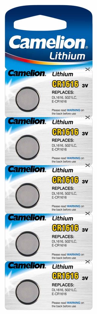 Knopfzelle CAMELION, CR1616 3,0V, Lithium, 5er-Blister Obrázok produktu 