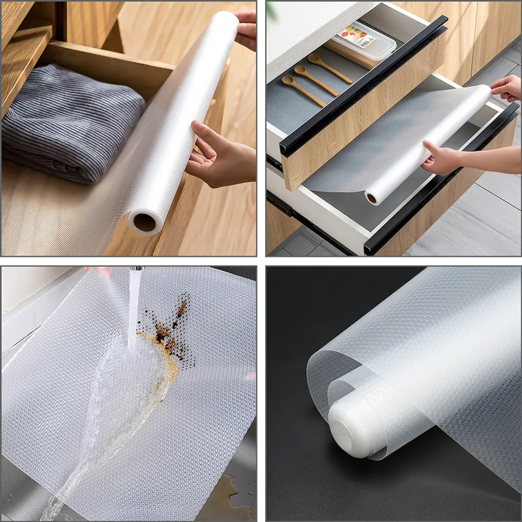 LILENO HOME Tappetino per cassetti 50 x 150 cm (argento) set da 1 Tappetino antiscivolo per cassetti come inserto per cassetto per frigorifero inserto tagliabile come tappetini antiscivolo per cucina