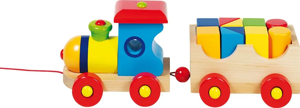 Petit train London goki en bois - Jouet d'éveil premier âge multicolore
