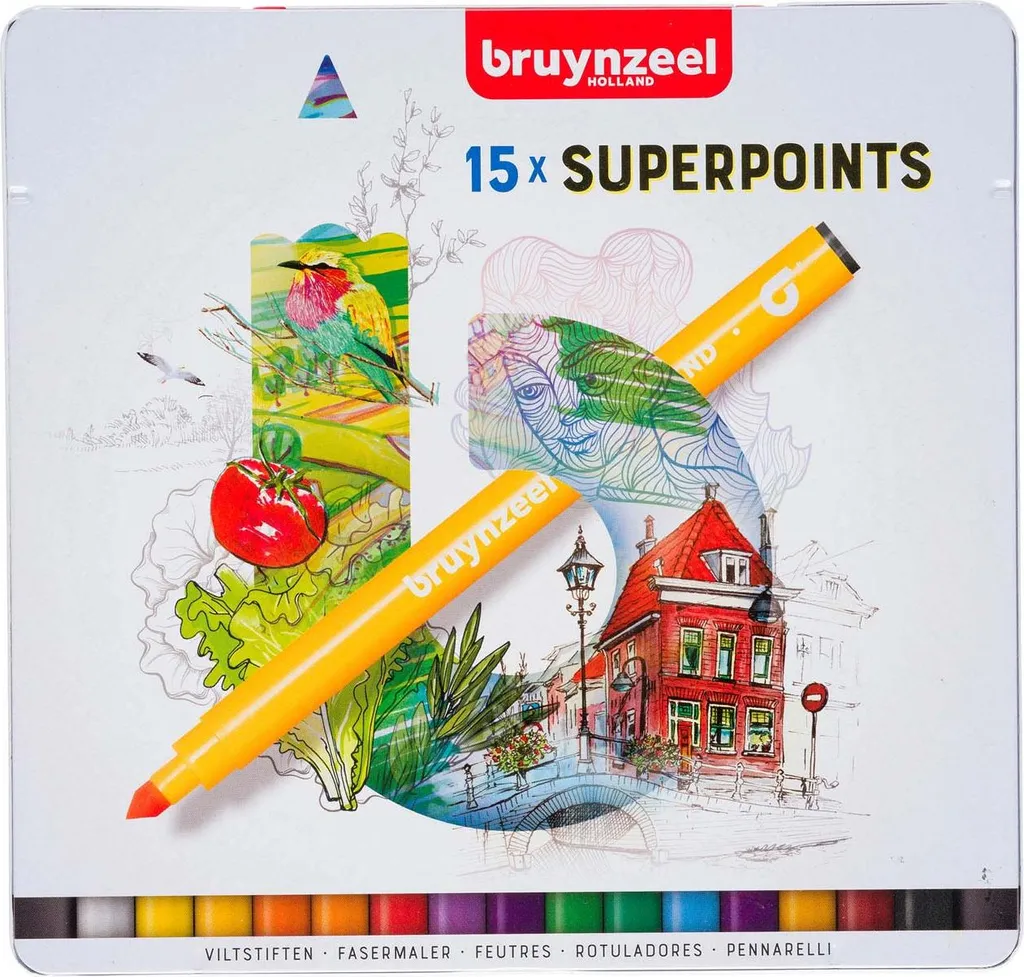 Bruynzeel Expression Super Punti - Set 15 Pennarelli Professionali