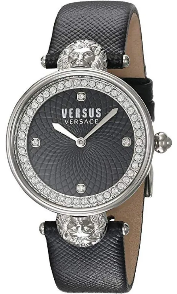 Montre pour femme Versus Versace avec bracelet cuir noir élégant