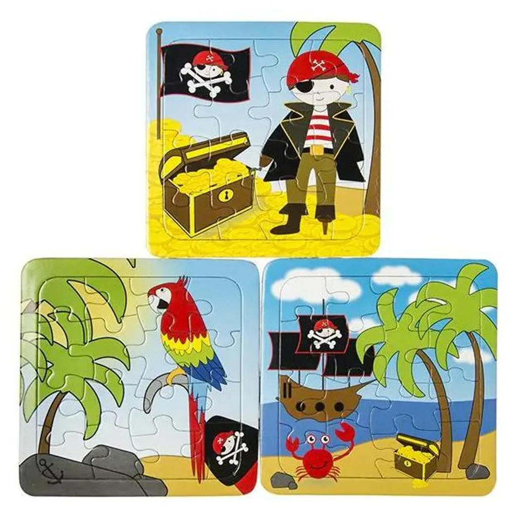 Puzzle Pirate Anti-Ennui - Lot de 3 Puzzles Stimulants pour Enfant Actif