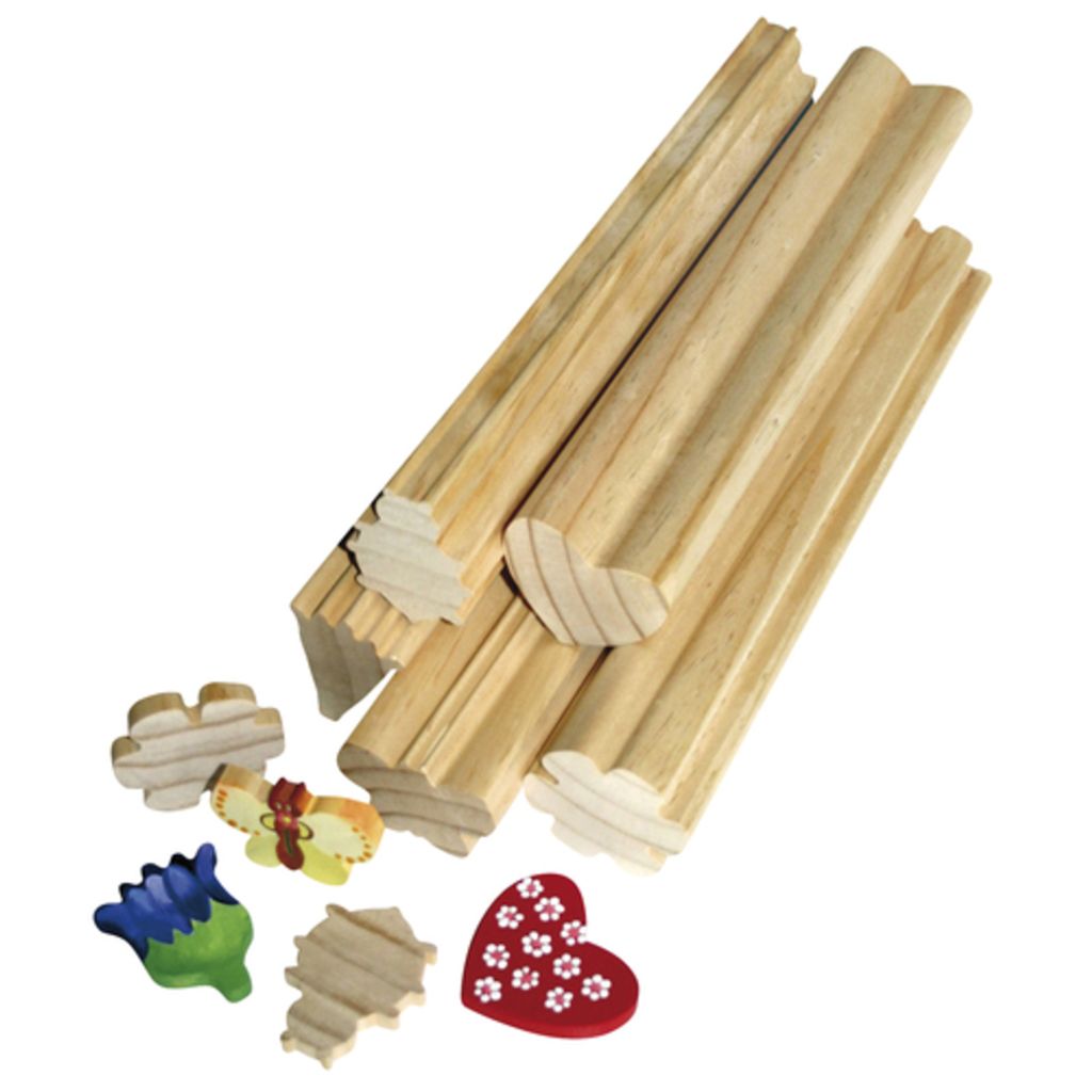 EDUPLAY 210-050 Profilholz Muttertag, 5 Stangen je 6 x 5 x 30 cm, natur