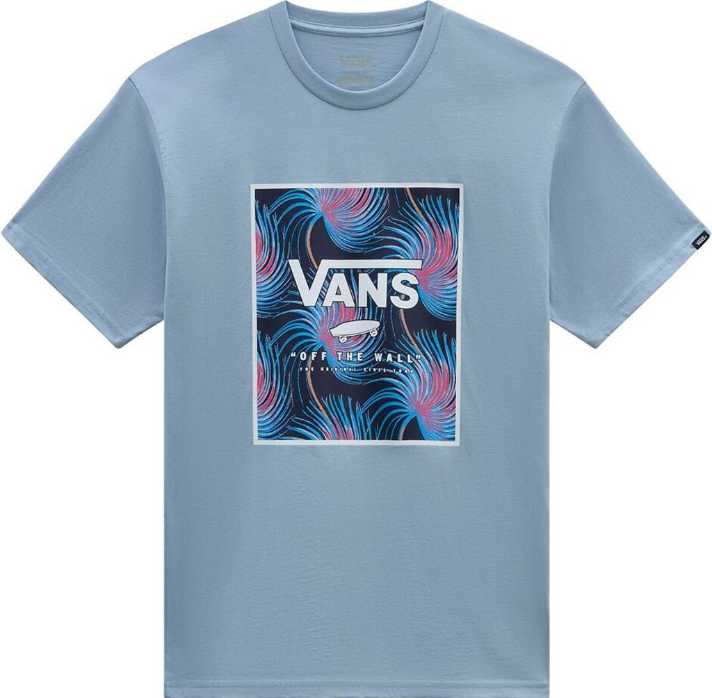 Vans Classic Print Box Kurzarm-t-shirt Blau M Mann Blau M