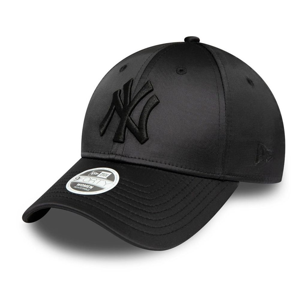New Era 9Forty Damen Cap - SATIN New York Yankees schwarz
