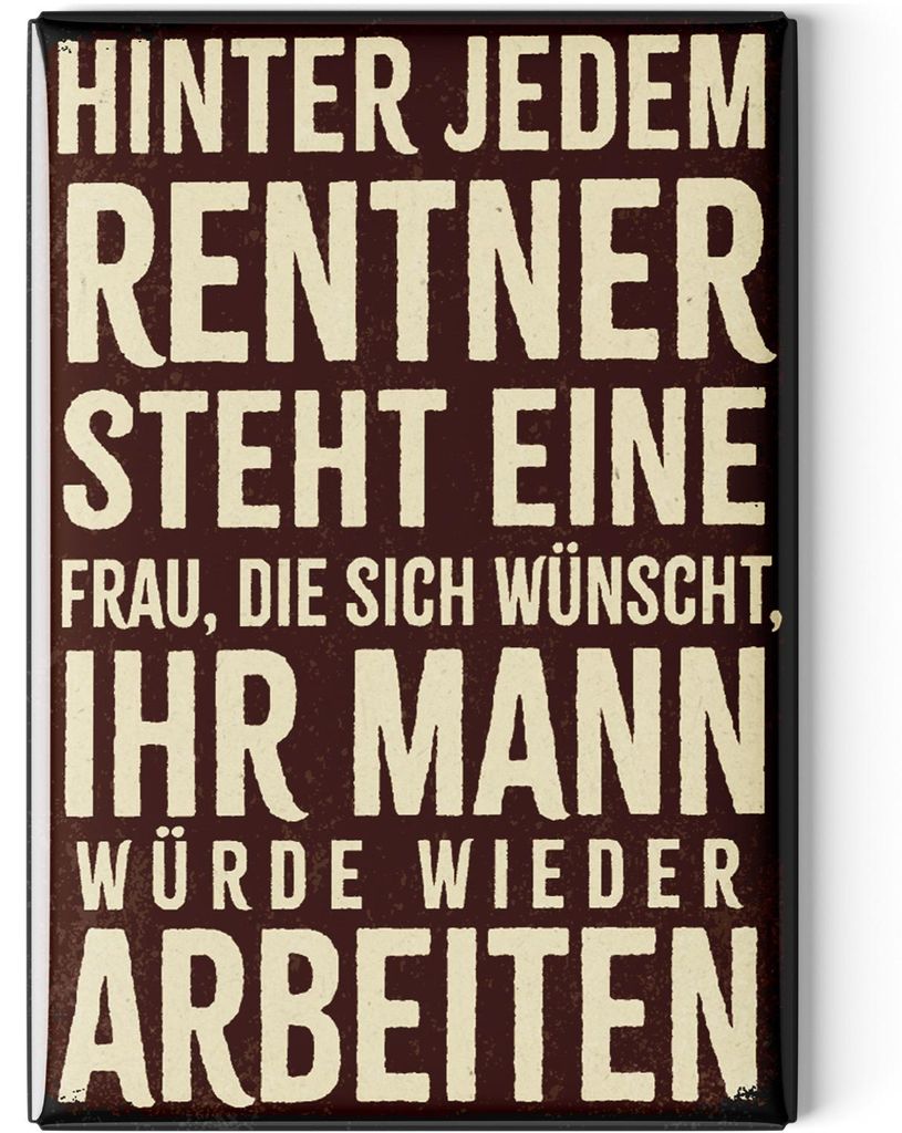 LANOLU Kühlschrankmagnete lustig- Rentner Frau arbeiten - Produktbild 