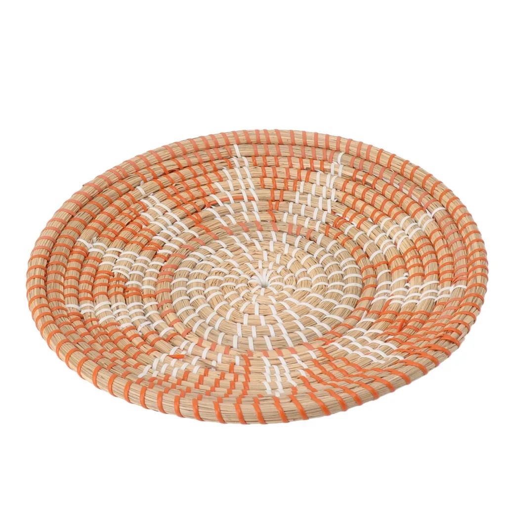 Panier mural suspendu artisanal en fibres naturelles - Design organique