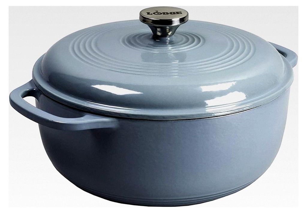Schmortopf aus emailliertem Gusseisen mit Deckel, Doppelgriffen, ofenfest bis 260 °C, geeignet für Herd, Marinieren, Kochen, Backen, Kühlen und ...