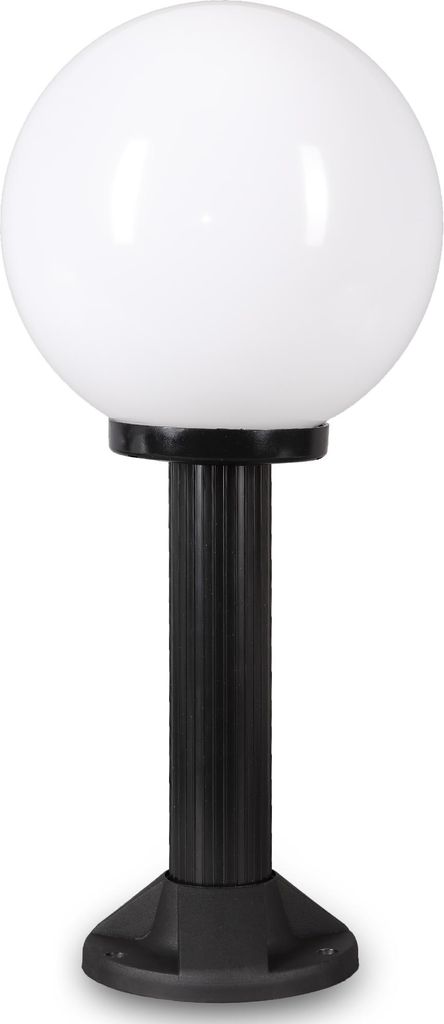Wegeleuchte Wegelampe Außenleuchte Gartenlampe Kugel Opal 25cm Ø, Höhe 55cm
