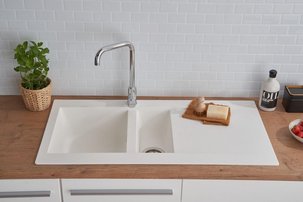 Einbauspüle Küchenspüle Spüle Granit Mineralite 100 x 50 Produktbild 