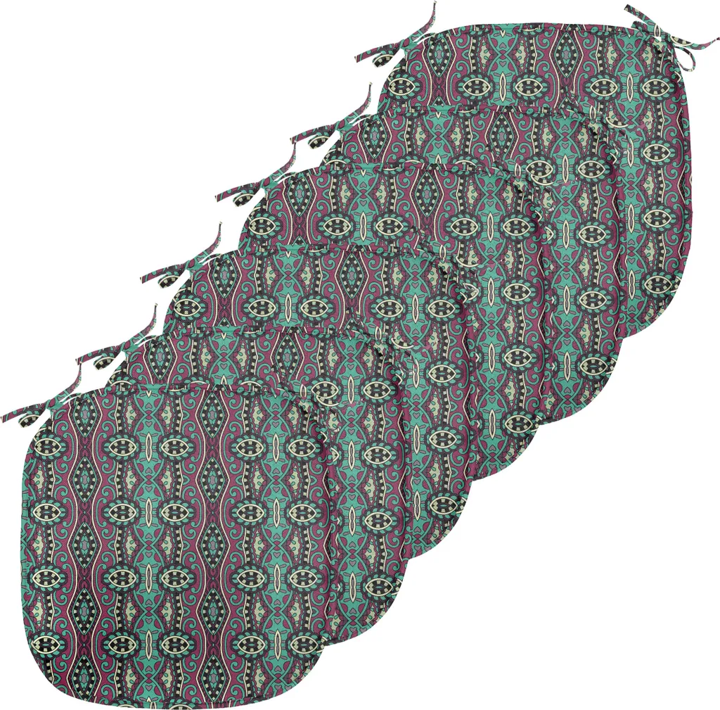 Coussins de Chaise Anti-Glisse et Imperméables 40x40cm Pack de 6 Vert