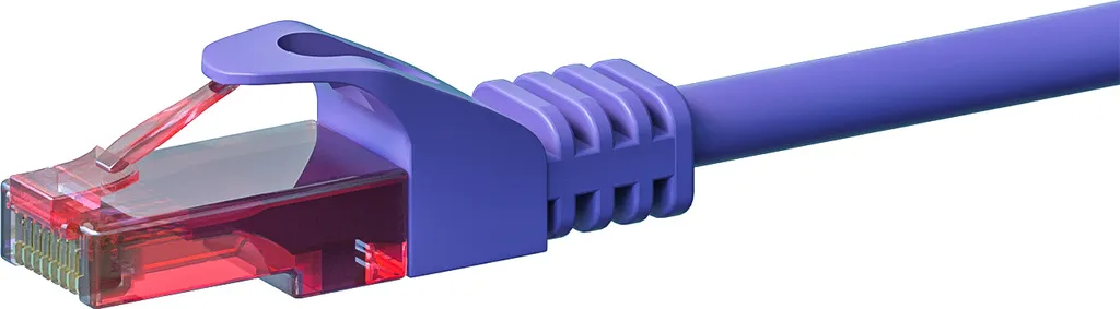 Cavo di Rete CAT6 0.50m Viola 100% Rame Puro | Patch U/UTP Professionale