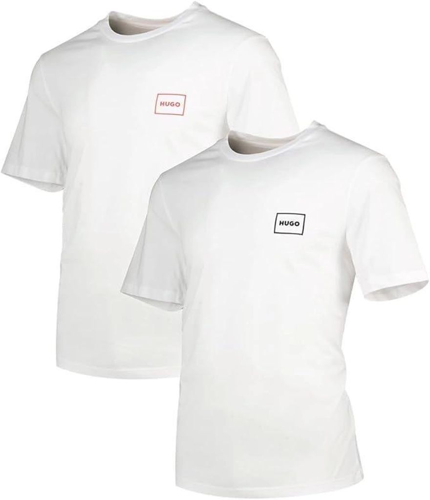 Hugo Boss T-Shirt Dugopak BIANCO Herren Weiß T-shirt Alltag Baumwolle 50548566-HB100 50548566-100