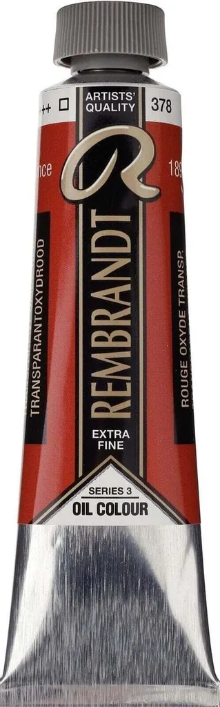 Huile Rembrandt 378 Rouge Oxyde Transparent : Pigment Pur en 40 ml