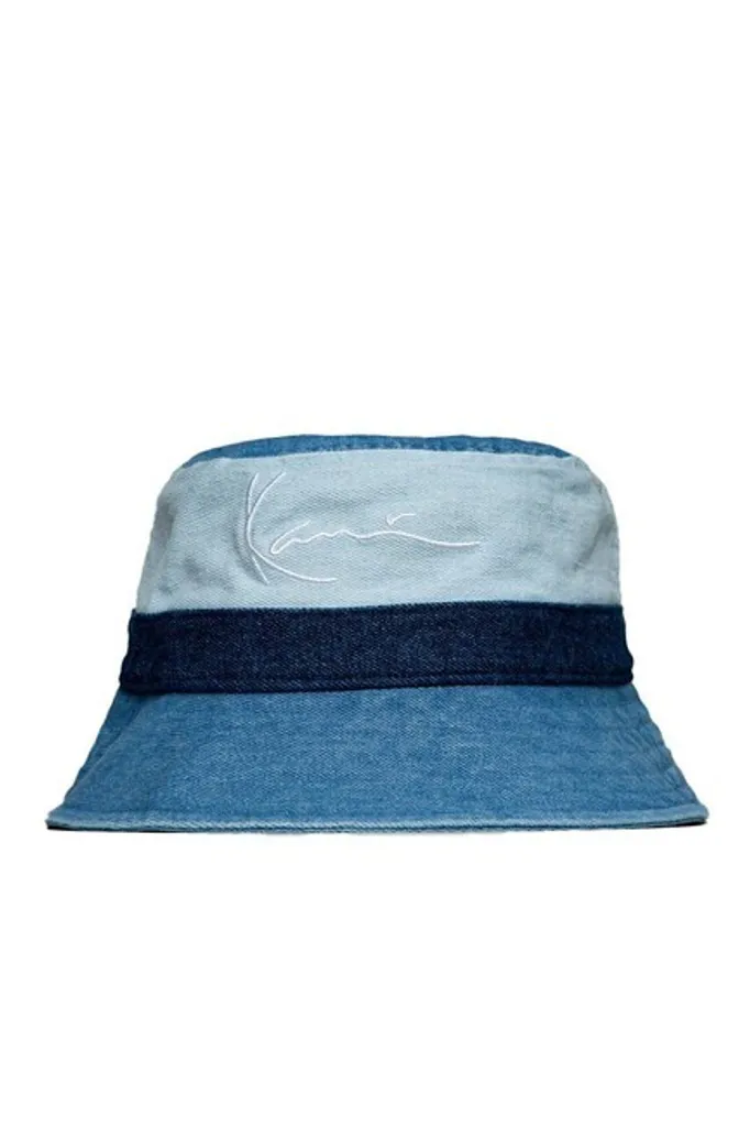 Bob Karl Kani en Denim Bleu Signature - Chapeau Cloche Style Urbain Rétro