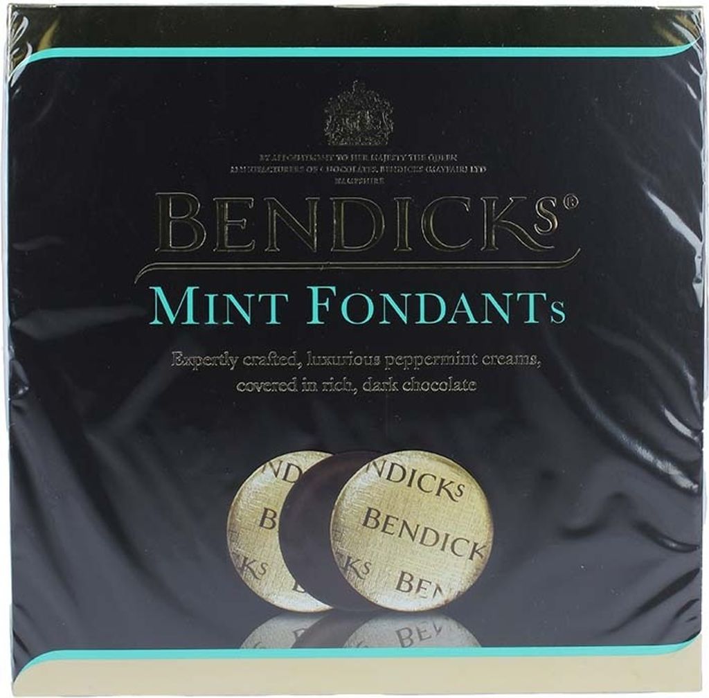 BENDICKS Mint Fondants, Zartbitterschokolade mit Produktbild 