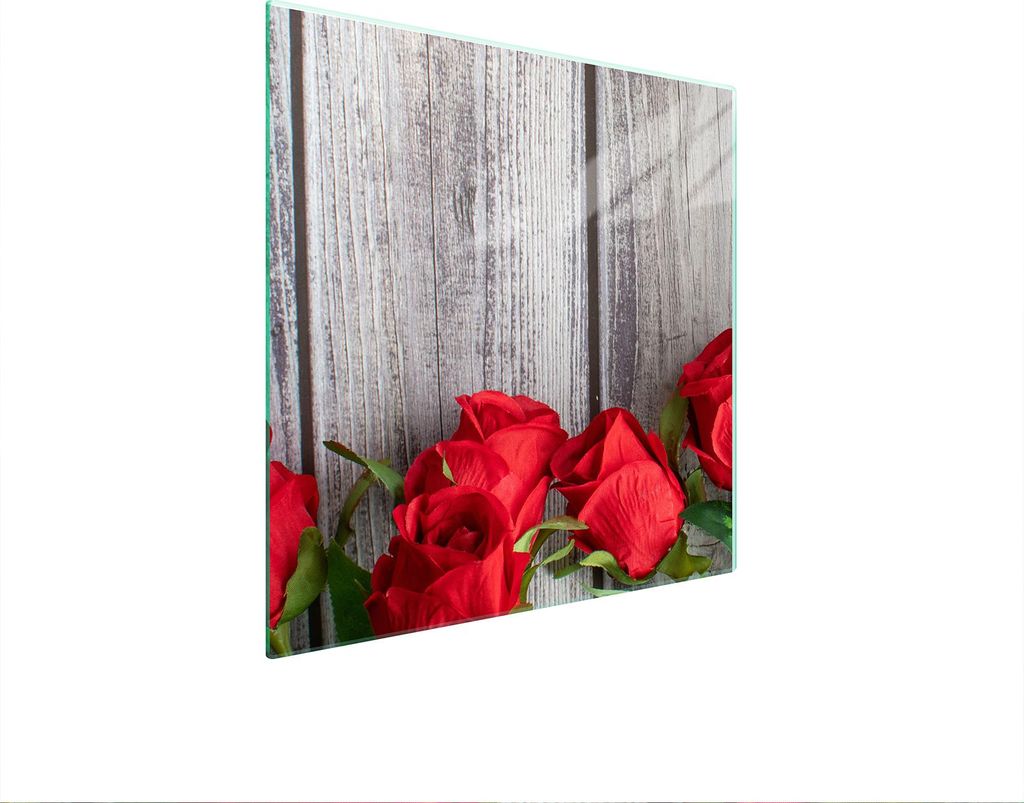 Glasschutzplatte Für Herd 50X52 Rosen