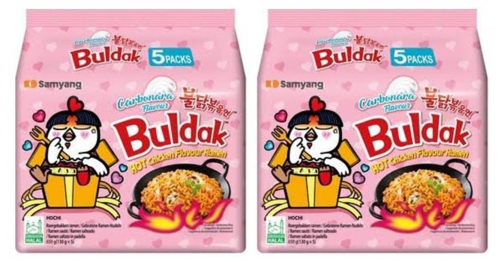 Samyang Buldak Hot Chicken Carbonara Ramen – 10 × 130 g + Produktbild 