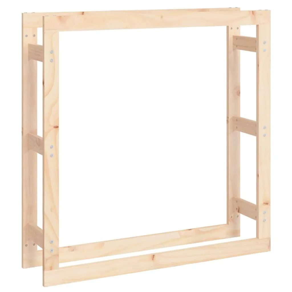 Scaffale Portalegna Legno Naturale 100x25x100 cm vidaXL - Pino Massello