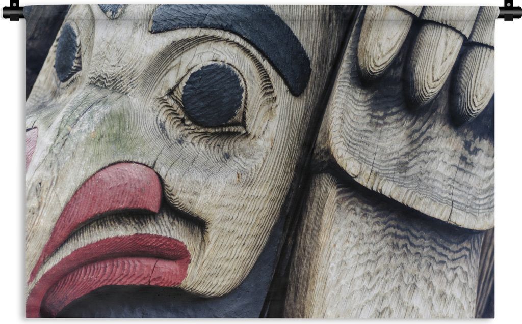 MuchoWow Wandteppich Wandbehang Kunsttotem 120x80 cm Tapisserie Dekoration Wandtuch - Wanddekorationen - Wandtücher