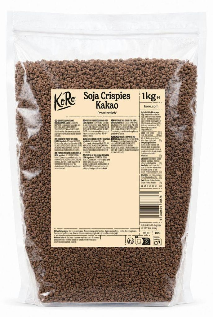 KoRo I Soja Protein Crispies 77 % mit Kakao 1 kg Produktbild 