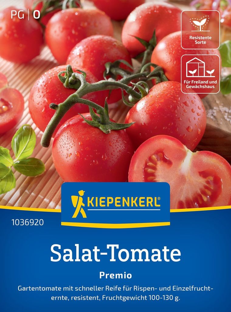 Kiepenkerl Salattomatensamen Premio F1 Solanum lycopersicum 7 Pflanzen