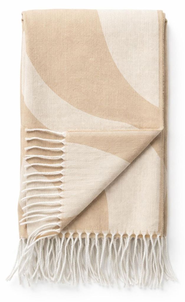 Dutch Decor Wohndecke Gewebt Swirl 140x180 cm Beige