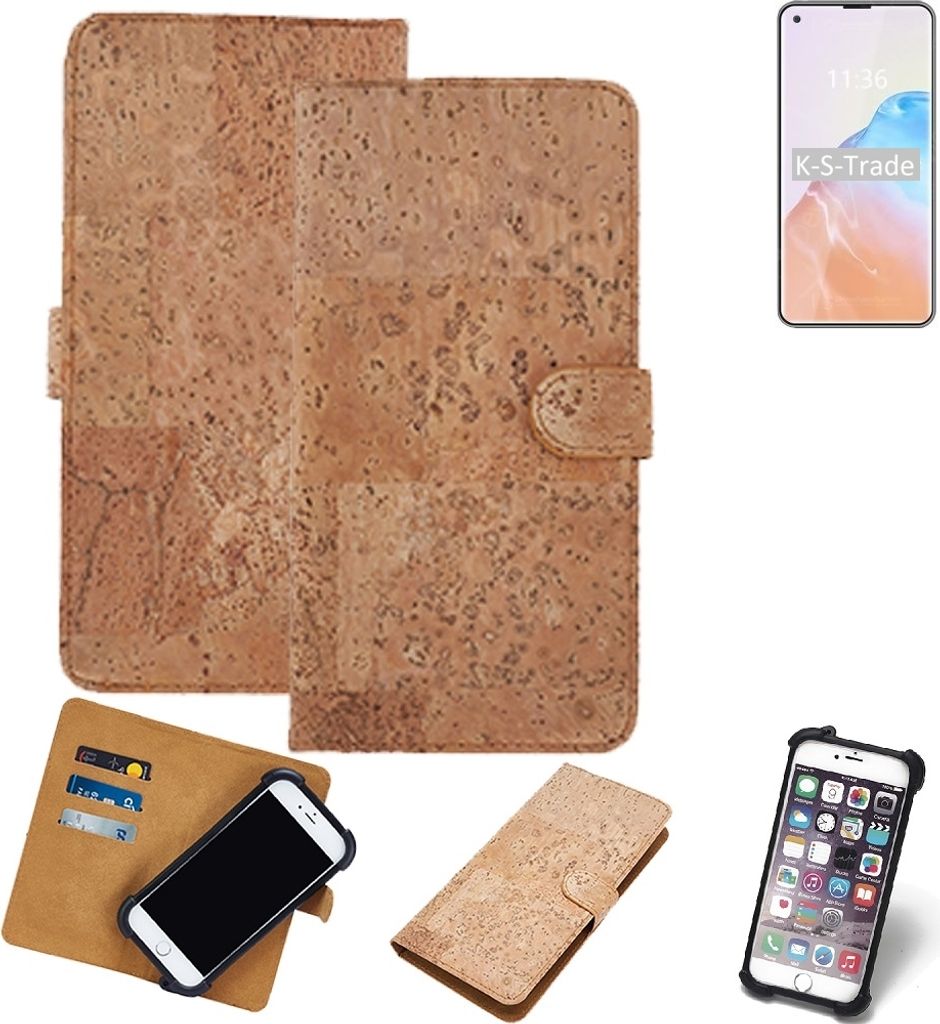 K-S-Trade Hülle kompatibel mit Cubot X30 Kork Handyhülle Cover Schutzhülle TPU Case Bumper in Hellbraun, (1x)