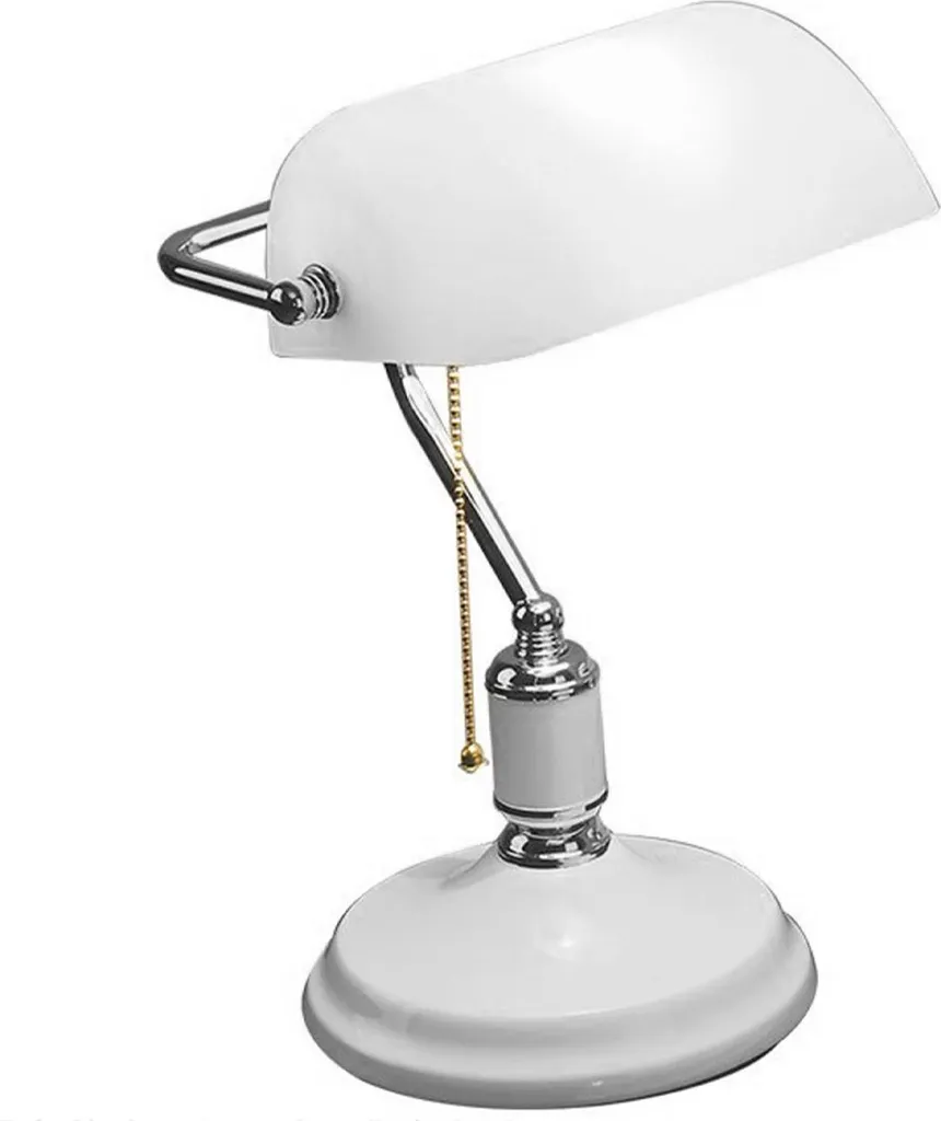 Lampe de banquier créative blanche - Luminaire de bureau et de chevet chic