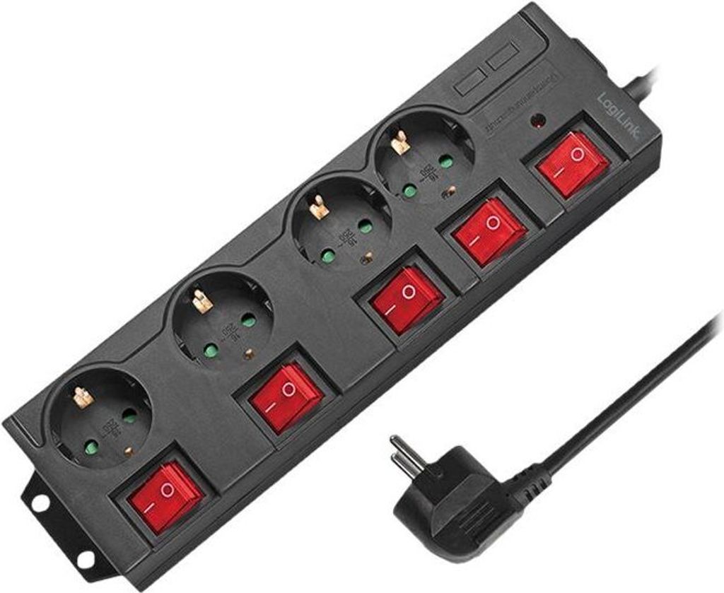 LogiLink LPS251, 1,5 m, Wewnętrzna, Typu F, Type F (CEE Zdjęcie produktu 