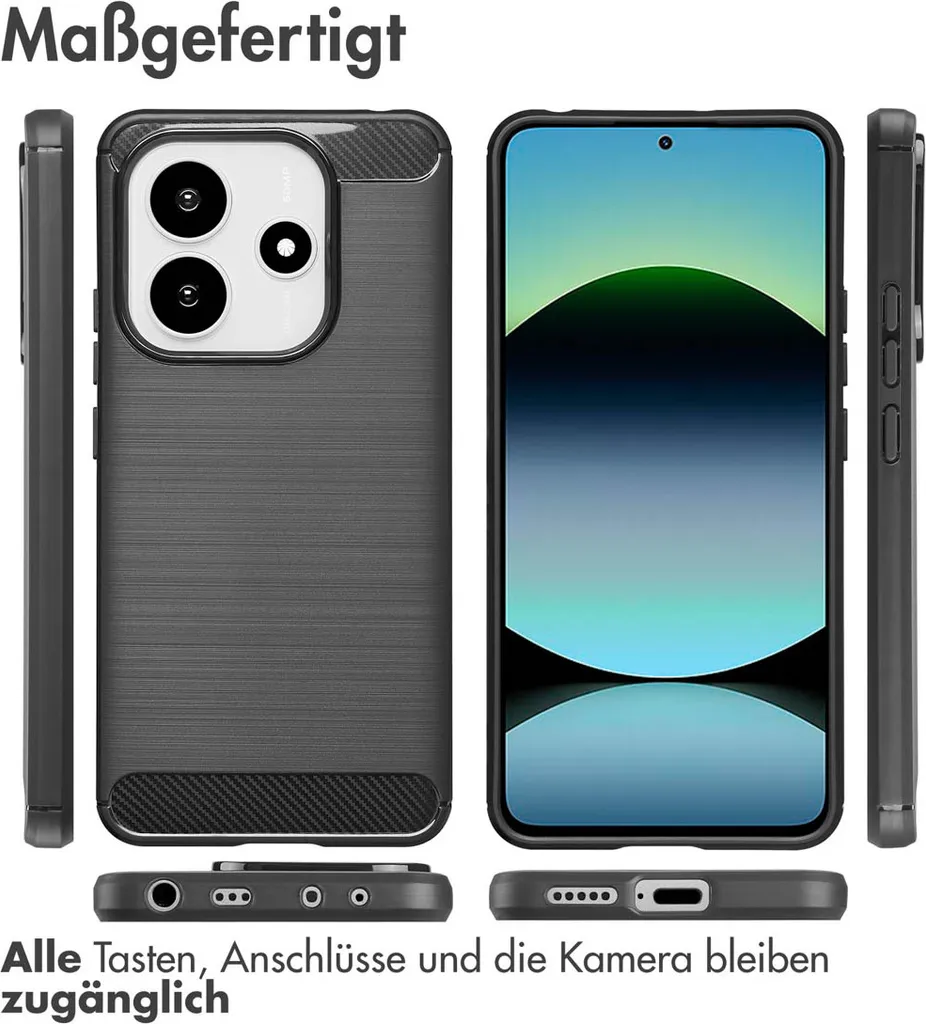 Cover Xiaomi Redmi Note 14 4G imoshion Brushed Black - Slim & Tough - 5