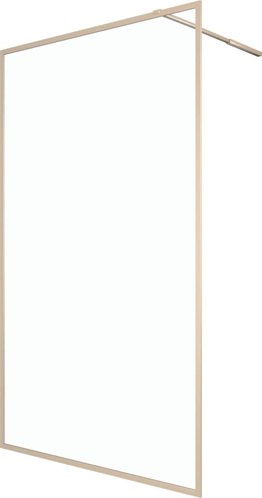 A shower screen frame on a white background.