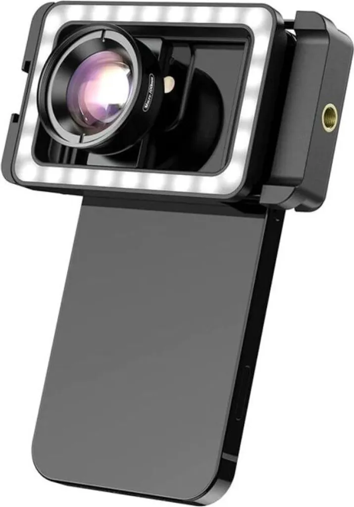 Objectif macro 100mm smartphone HD Apexel APL-HB100FL23 éclairage LED