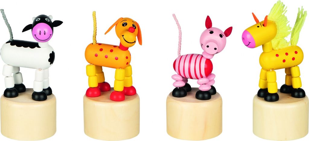 goki Figurines à agiter Animaux 10cm bois 4f 12=Displ Image du produit 